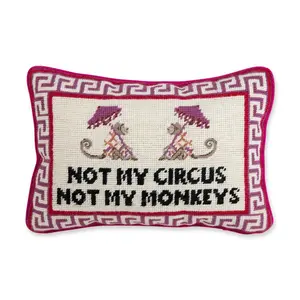 Not My Circus Needlepoint Pillow by Furbish Studio