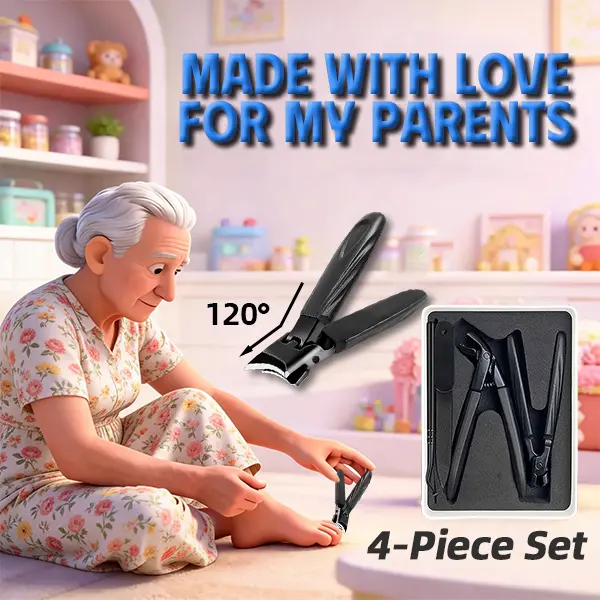 Long Handle Ergonomic Toenail Clippers for Thick, Hard & Ingrown Nails - 12mm Wide Jaw Heavy Duty Nail Cutter, Anti-Splash & Effort-Saving for Seniors, Men and Women#DealsForYouDays