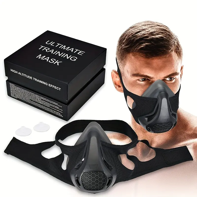 High Altitude Mask, Training Workout Mask to Improve Lung Capacity, Breathing Resistance Fitness Mask to Upgrade Endurance for Running, Cardio, Cycling, Gym, Respirator Mask, Outdoor Sports Mask, Athletic Face Masks