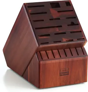 Cooks Standard Classic Bamboo Cutlery Block Holder without Knives, X-Large Universal Countertop Butcher Block Kitchen Knife Stand for Easy Kitchen Storage,...