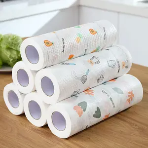 Disposable Kitchen Cleaning Cloth for Lazy People Dual Use Wet Dry Thickened Absorbs Water Oil Household Dishwashing Cloth/3 Pcs Value Pack