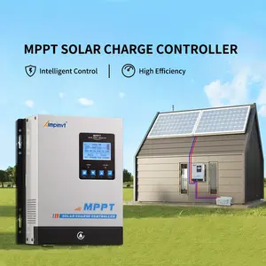 60A MPPT Solar Controller 12V24V48V auto Detection，Max150VDC  LCD Display, Supports GEL, Lithium, Lifepo4, AGM, Sealed Battery  Smart Installation Safety Home Modern Garage House Sensor Wireless