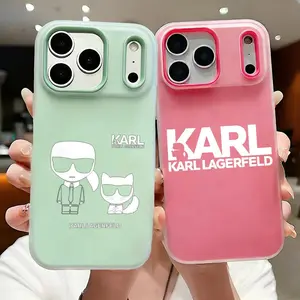 K-Karl L-Lagerfeld Magsafe Phone Case Slim Clear Jelly Case for iPhone 17/16/15/14/13/12, Soft TPU Shockproof Scratch-Resistant, Transparent Anti-Yellowing Cover, Trendy Colors, Ultra Lightweight for Daily/Travel/Work Use