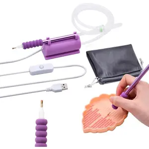 Electric  Painting Pen, Vacuum  Art Pens Tools and Accessaries Kit with  Base, Storage Tray, No Wax Needed, Long-Lasting and  ()