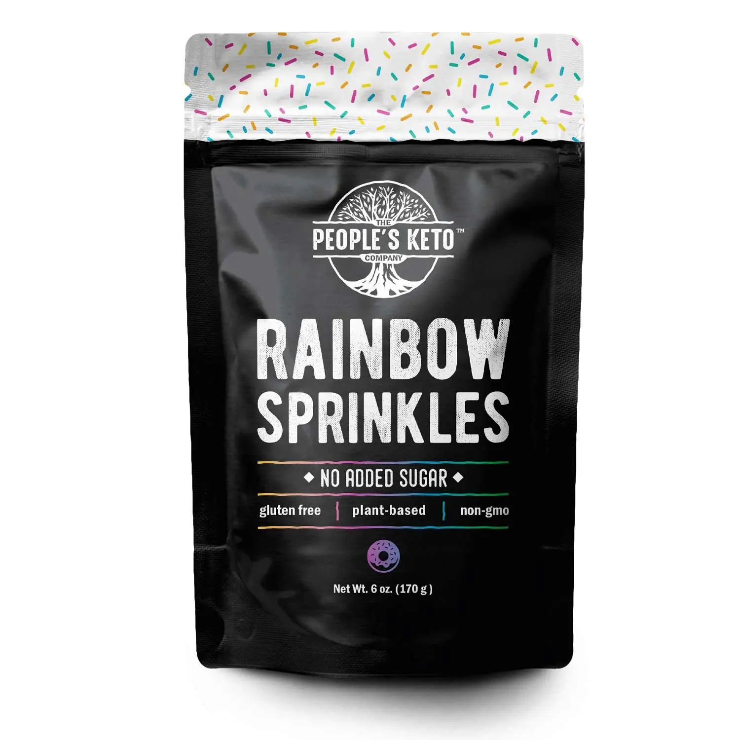 Rainbow Keto Sprinkles, Dye Free, Non-GMO, Plant-Based, No Artificial Coloring, 6 oz. Rainbow Keto Sprinkles, Dye Free, Non-GMO, Plant-Based, No Artificial Coloring, 6 oz.