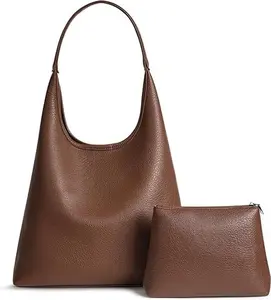 Large Slouchy Hobo Bag for Women, Vegan Leather Everyday Shoulder Tote Purse, Fits 13.6'' Laptop