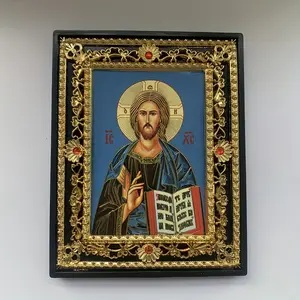 2D Flat Plastic Virgin Mary and Jesus Home Decoration Image