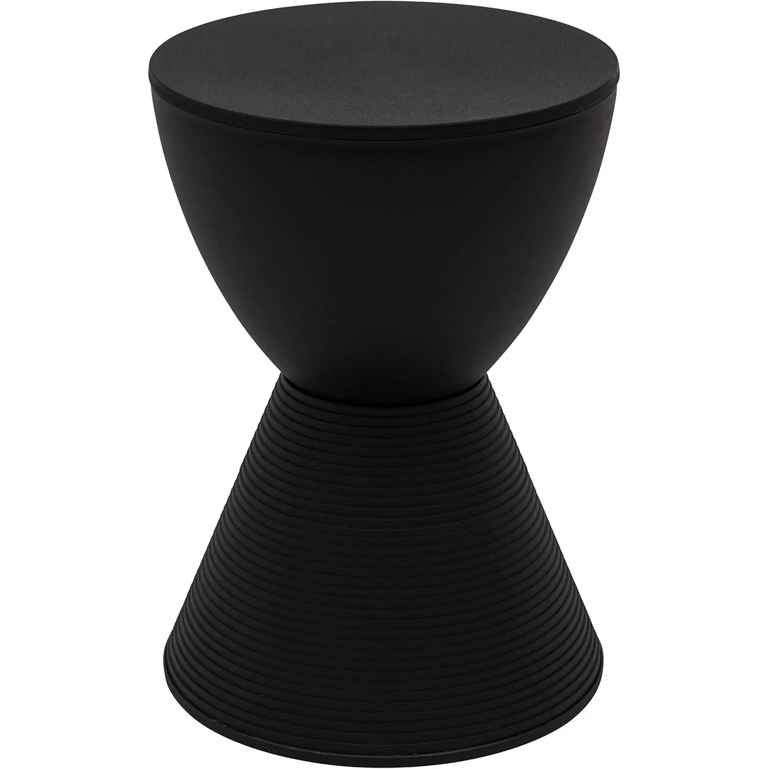 LeisureMod Modern Round Boyd Side Table - Durable Polypropylene, 150 lbs Weight Capacity, 16.75" Height, Compact & Lightweight, Perfect for Home Decor