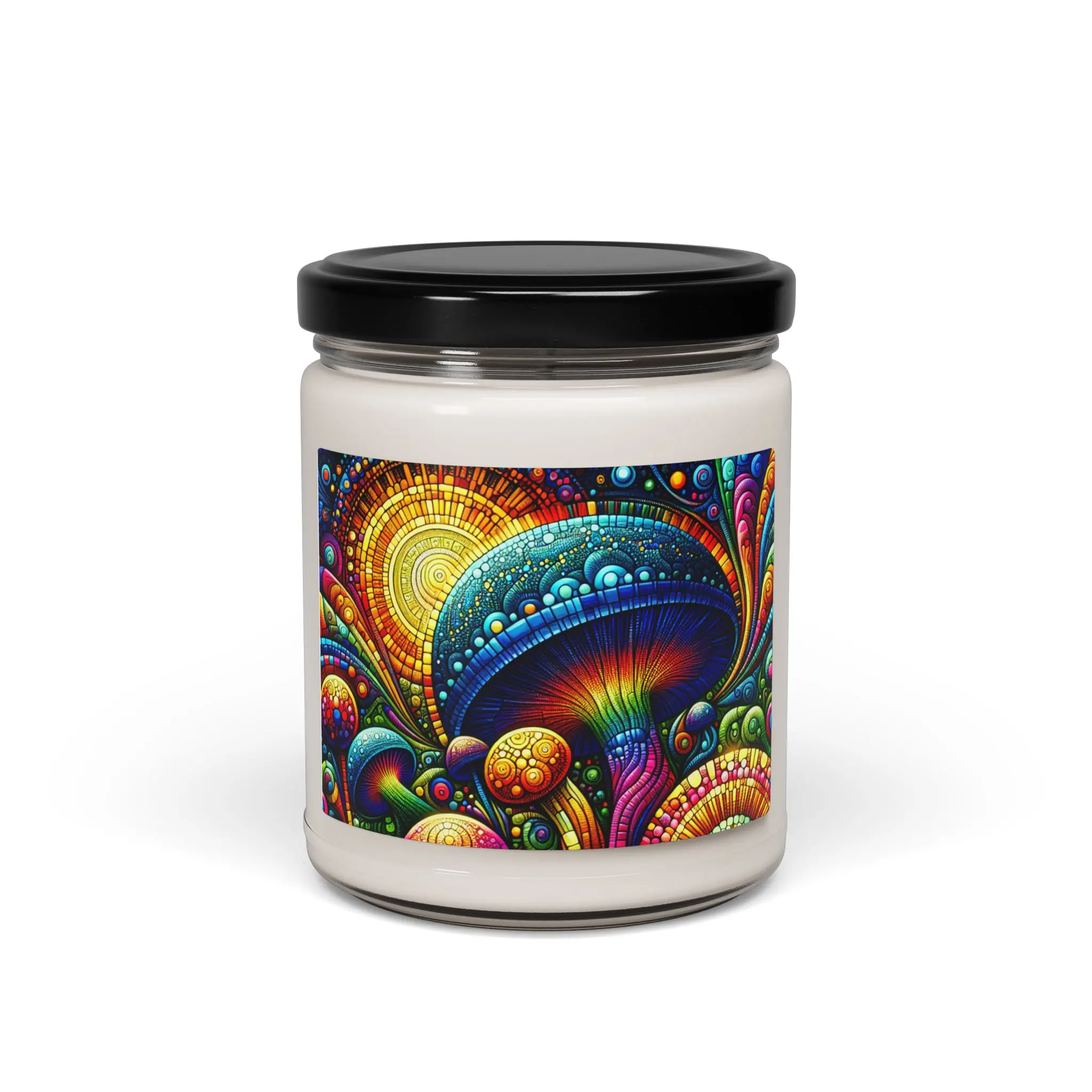 Vibrant Mushroom Scented Soy Candle - 9oz for Relaxation & Decor