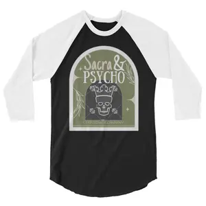 Sacra&Psycho 3/4 sleeve raglan shirt