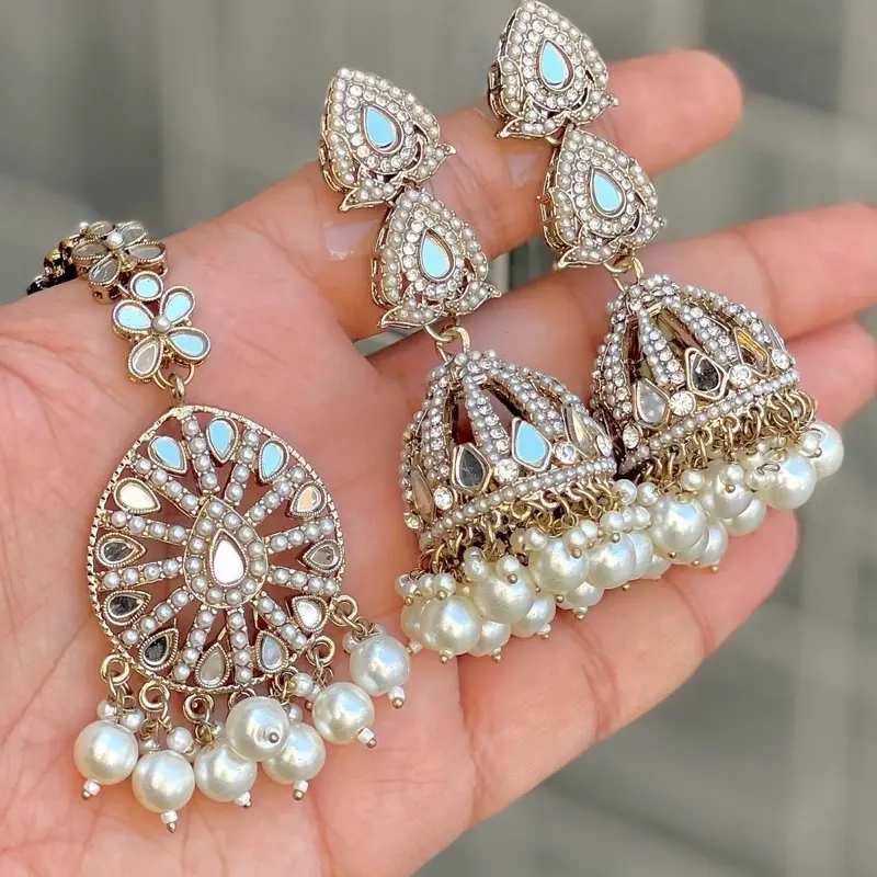 Indian Jhumka Tikka Set