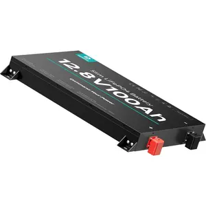 [ECOBOSS] 12V 100Ah LiFePO4 Battery, Slim 2.76in Design, 1280Wh Lithium Battery, 100A BMS, Low Temp Protection,   for RV, Marine, Camper & Off-Grid Solar hot1 deep cycle outdoorfun