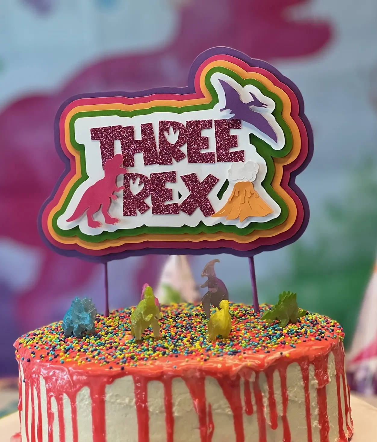 Personalized 3D Shaker Cake Topper – Custom Name & Age | Handmade Birthday Party Decoration