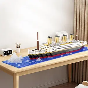 DIY High Difficulty Titanic 3D Building Block Model Building Kit, Luxury Cruise Ship Model Collection Gift Decoration Ornament