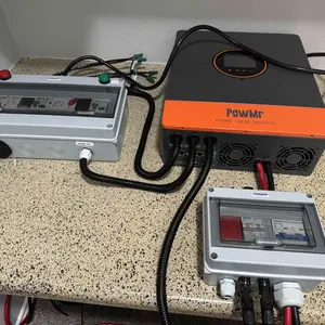 PowMr 48V 5200W Off Grid Hybrid Solar Inverter with 100A MPPT Solar Charge Controller, 120V/220V Split Phase (2 Pcs Require Parallel), 120-500V DC Max PV, LCD Display, Safety-Enhanced, 80A Compatibility, 10000W Capable, Works with Multiple Battery Types,,
