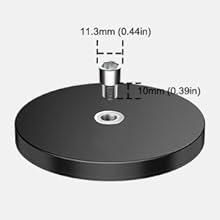 Nilight 2PCS Magnetic Base LED Light Bar Mounting Brackets, Powerful Sucker Holder for Bottom-Mounted Offroad Work Auxiliary Lamps Mounts on Hood A-Pillar