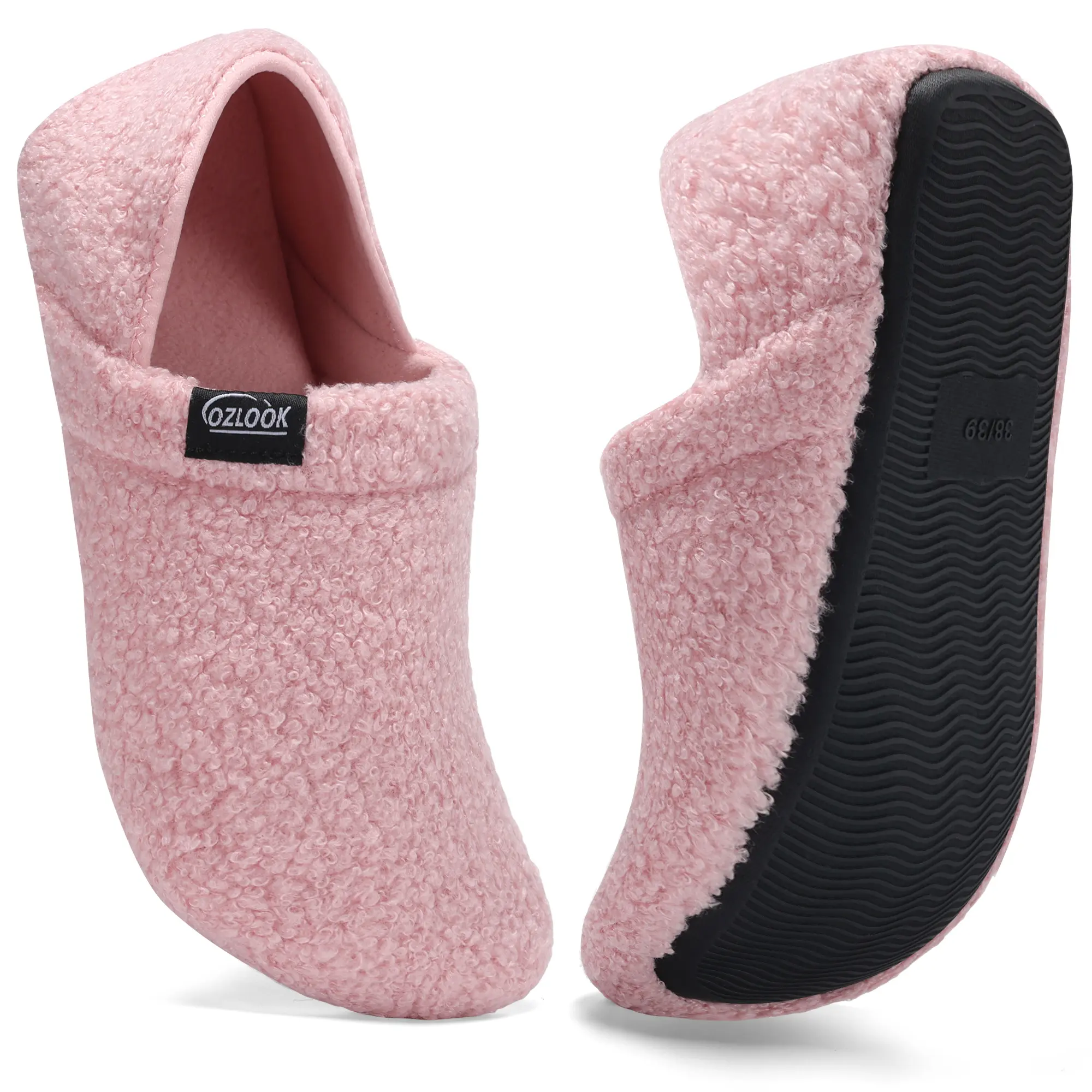 Women's Soft Non-Slip Slip-On Slippers - Winter Warm, Portable Indoor-Outdoor Footwear for Home Travel