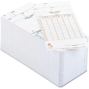 09-9110-000 ATR121 Weekly/Biweekly Time Cards, Replacement for ATR120 Time Clock, Single-Sided Cards for Weekly or Biweekly Pay Periods