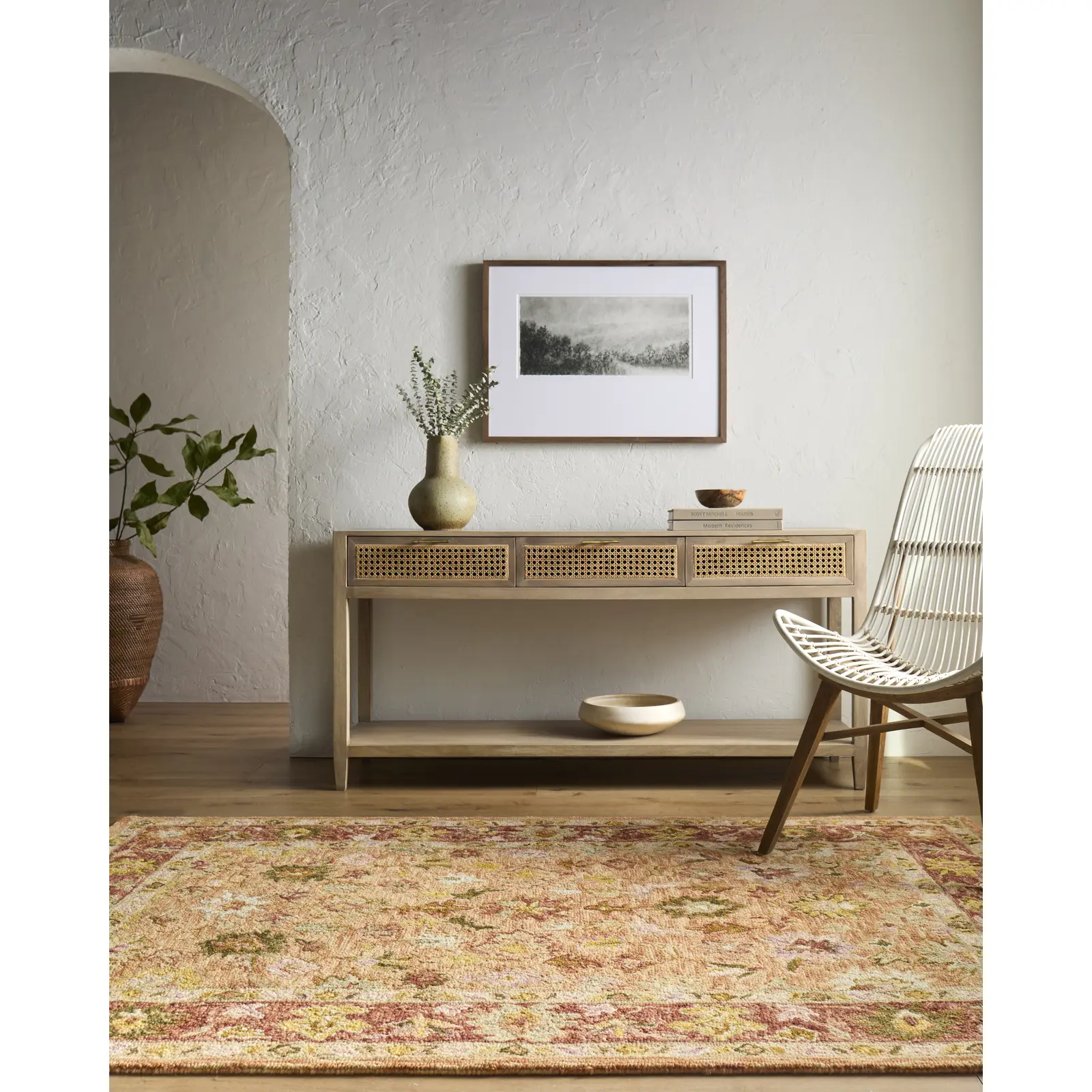 Livabliss Fairfax Pure Wool Hand-Tufted Handmade Craft Classic Floral Area Rug - Traditional Clothing-Inspired Warm Motif, High-Traffic, Low Pile, Cozy Area Rug, Classic Area Rugs