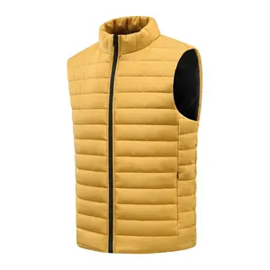 Men's Vest: Sleek Quilted Design – Warm lightweight outerwear with full-zip closure, perfect for chilly mornings daily commutes or adding layered warmth to casual outfits