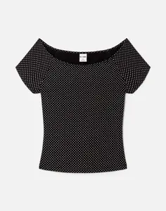 Shoulder Slim Tee - Micro Dot