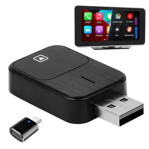 Two-In-One Adapter, Wireless Car Connection & Android Apple Auto Converter, Wired to Wireless for Cars After 2016, Abs Material, 1 Unit