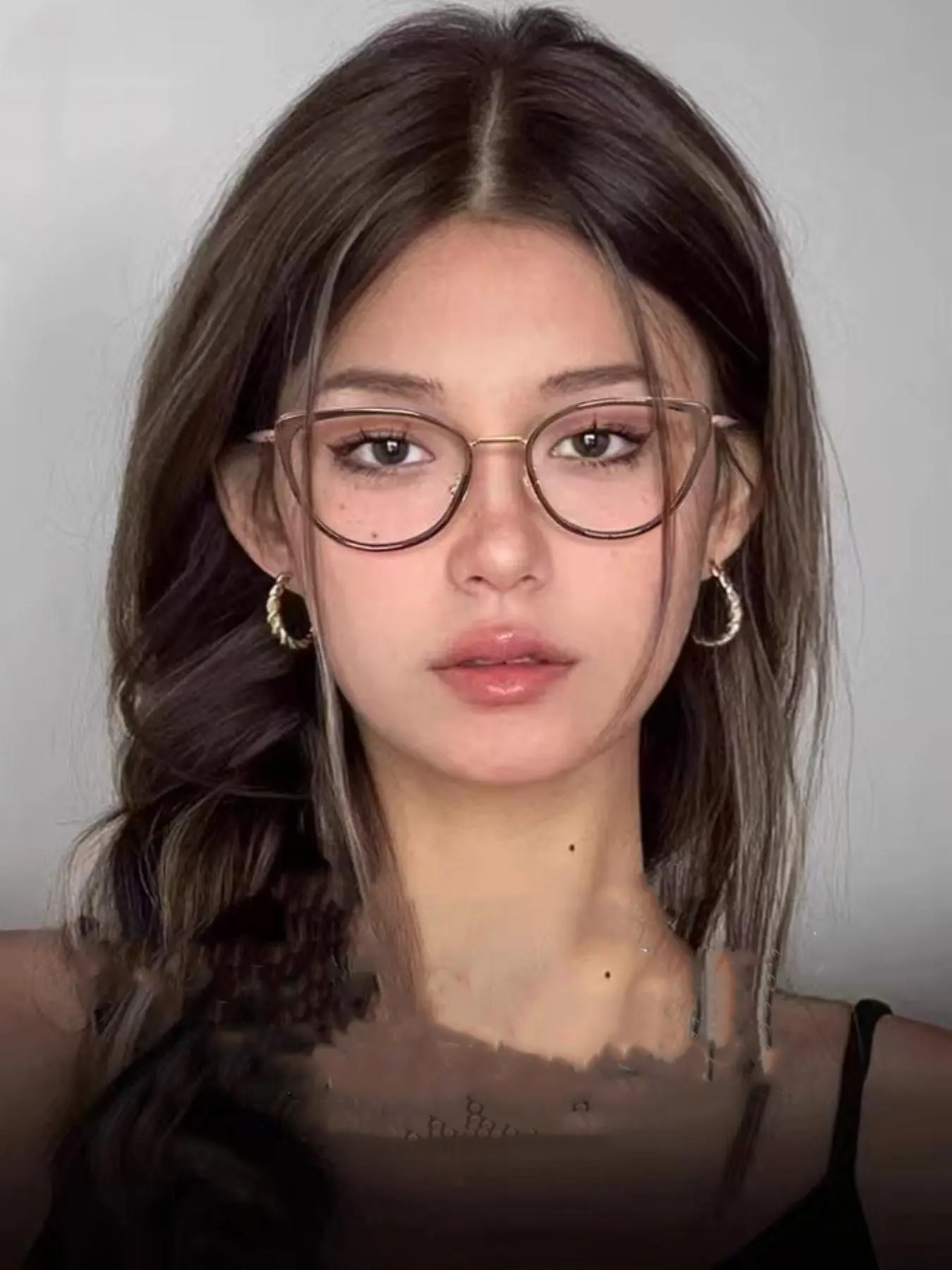Vintage Cat Eye Frame Eyeglasses, Stainless Steel Eyeglasses for Women & Girls, Fashion Eyeglasses for Work, Casual Stylish Glasses, Daily Clothing Decor, Student Daily Use, Trendy Frames, Fashionable Frames Glasses, Stylish Eyewear