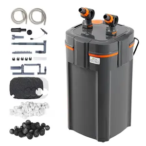 fathersdaygift VEVOR Aquarium Filter 317GPH, 4-Stage Canister Filter 100 Gallon, Ultra-Quiet Internal Aquarium Filter with UV Protection, Submersible Power Filter with Multiple Function for Fish Tanks, 12W