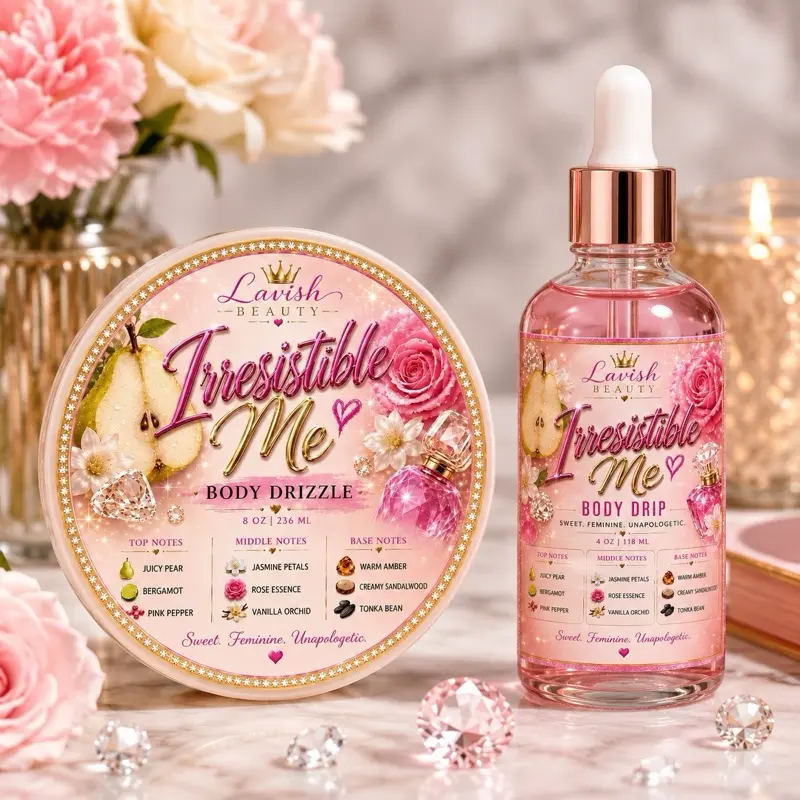 Irresistible Me Body Drizzle and Body Drip Duo Fragrance Jasmine Moisture Scent