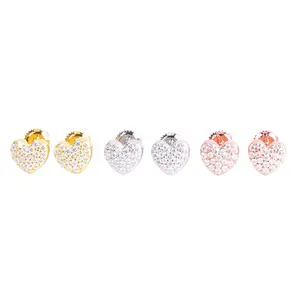 Timeless Heart Pavé Earrings VVS Stones