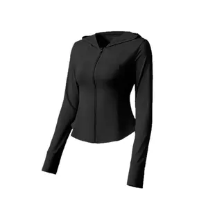 Yoga Sun Protection Clothing for Women Summer UV Protection Sunscreen Cool Breathable Slim Fit Ice Silk Cardigan Jacket