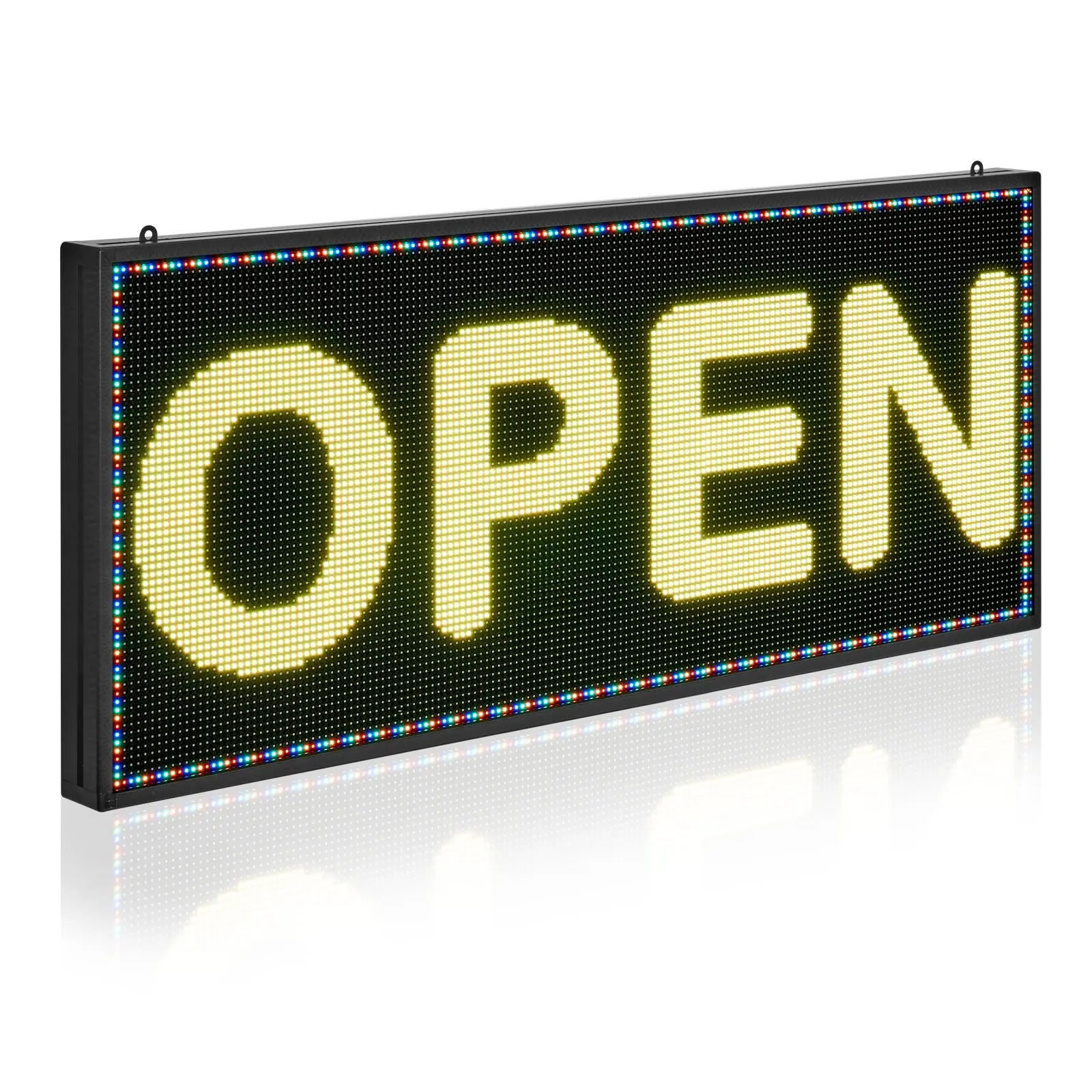 VEVOR Programmable LED Sign, P6 Full Color Flexible Digital Scrolling Panel, DIY Custom Text Pattern GIF Display Board, Bluetooth APP Control Message Shop Sign for Store Business Advertising, 40x18 in