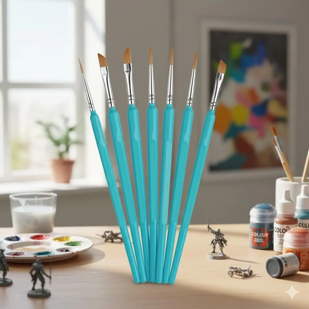 Ultra-Fine Detail Brush Set for Model Painting, Watercolor, Oil, and Nail Art. Precision Brushes for Beginners & Pros, Durable Quality, Smooth Lines, Multi-Technique Art Tools. Enhance Your Creative Expression!