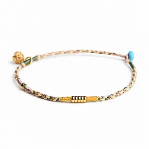 Handmade Lucky Bell Bracelet - Woven Protection Charm for Luck