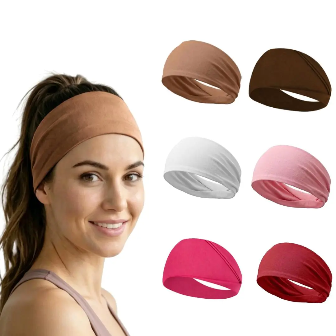Sweat Band, 5 Pack Headband Moisture Wicking for Running Sports | Workout Sweatband, Unisex Fit, Non-Slip, Skin-Friendly, Multi-Use, Perfect for Exercise, Lightweight