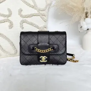 Pre-owned CHANEL Classic Flap bag in black caviar leather with gold tone hardware |19975655 WWL HD