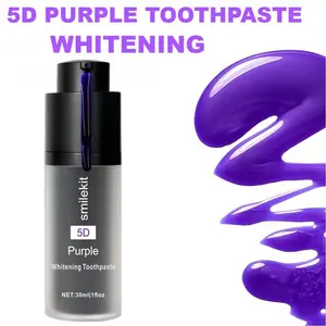 Whitening Toothpaste, Home Use Cleaning Toothpaste, Grape Mint Flavor, Deep Clean Fresh Breath Whitening Toothpaste