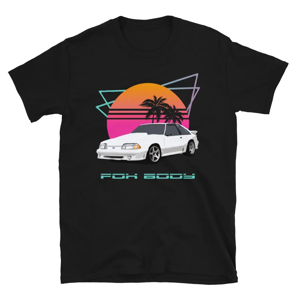 Retrowave Fox Body Mustang 5.0 Short-Sleeve Unisex T-Shirt