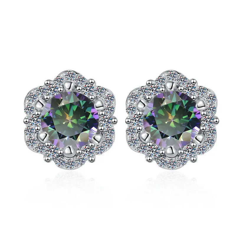 D color moissanite: 50 point rainbow dia