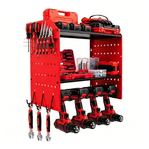 【FathersDay Gift】Heavy Duty Power Tool Organizer Wall Mount | Garage Storage Rack & Drill Holder | Ultimate Practical Gift for Dad, Husband & DIY Men