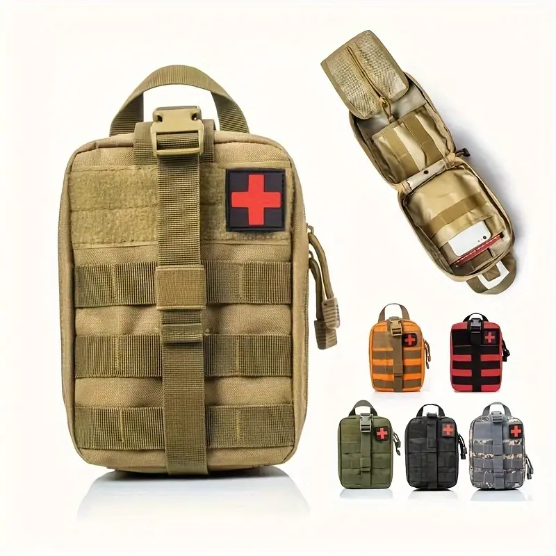 Outdoor Sports Waist Pack, Tactical Survival Kit - Camouflage Medicine Organizer, Accessory Bag, Multi-functional Molle Pouch, Multi-compartment Travel Bag, Adjustable Shoulder Strap, Water Resistant, For Men and Women for Hiking, Traveling, Mountaineeri