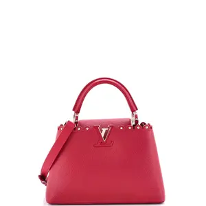 Pre-owned Louis Vuitton Leather Shoulder Bags Capucines Bag with Embellished Detail BB by Rebag