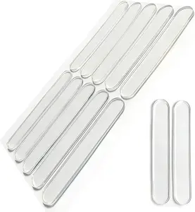 50 PCS Door Silencer Long Strip - Self-Adhesive High Transparent Rubber Cabinet Door Bumper for Slamming Pads, Anti-Collision Quiet Closure for Home, Office & Cabinets
