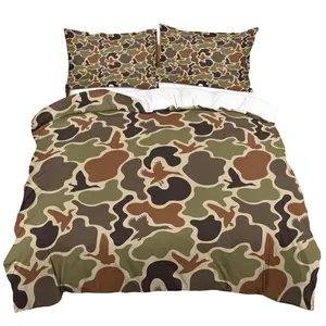 Fashion Blue Camouflage, Soft Fabric, Bed Sheets Set, Perfect for Teens and Adults, Includes One Fitted Sheet and Pillowcases