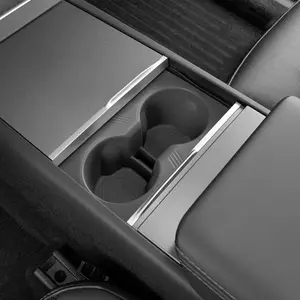 for Model Tesla 2025+ Model Y 2024+ Juniper Model 3 Highland Central Control Cup Holder Limiter Silicone Pad Interior Modification Accessories