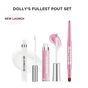 BUXOM Dolly's Fullest Pout Bundle - Fill & Flip Lip Liner + Dolly Shades Gloss  & Lip Liner, Plumping Lip Gloss, Plumping Lip Liner, Glossy