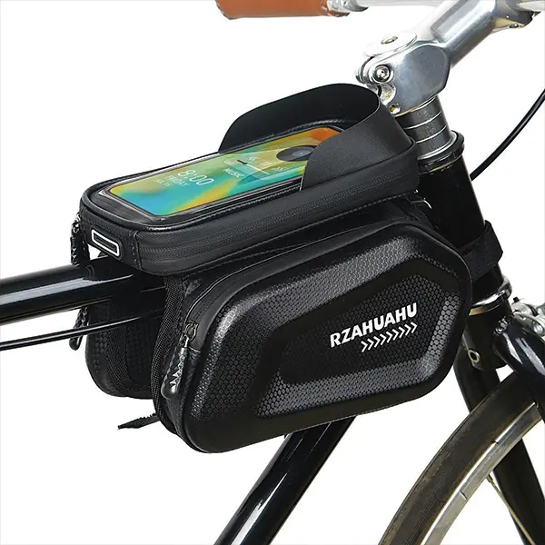 Waterproof Bicycle Bag, Versatile Frame Mount and Saddle Bag with Touchscreen Phone Pouch for MTB Riding, Multi-Bag