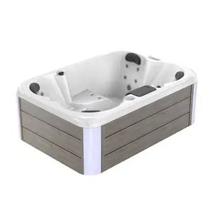 Luxury Freestanding 4-Person Rectangle Outdoor Hot Tub