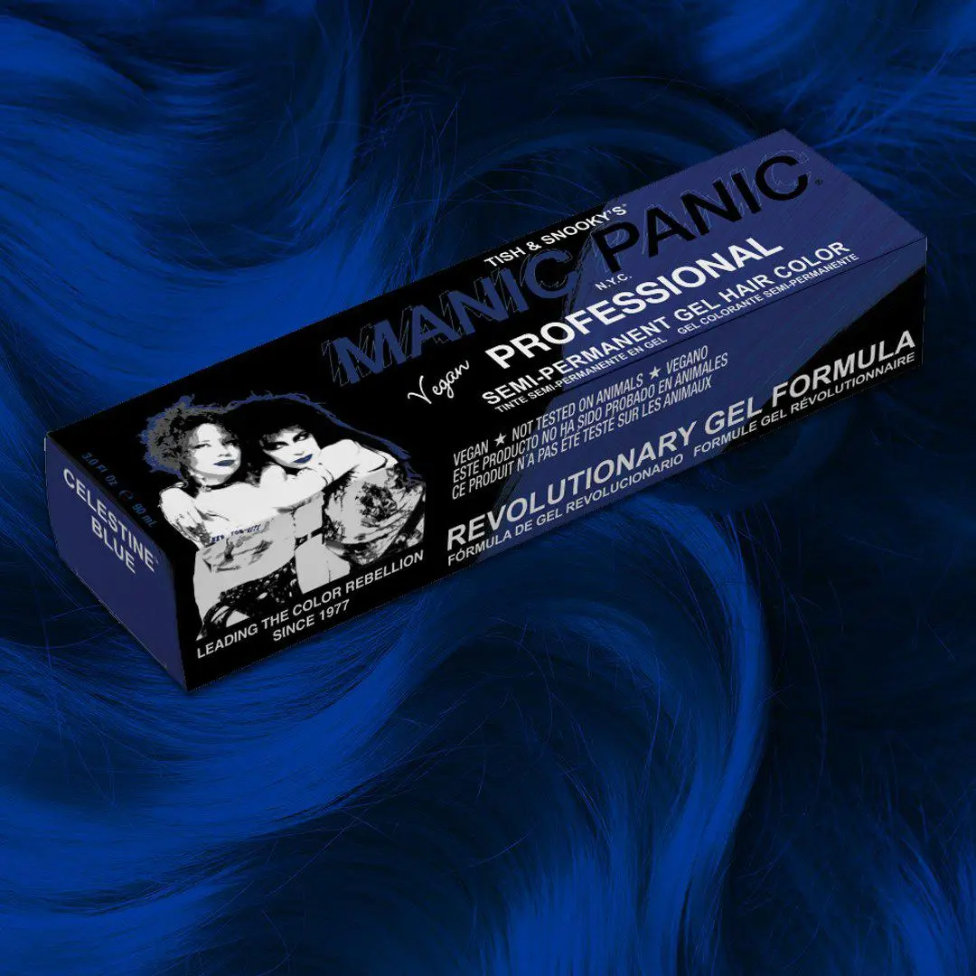 Celestine Blue™ Professional Gel Tube Hair Color - Semi-Permanent, No Bleach, Cruelty Free, Even Pigment Distribution, Blue Hair Aesthetic