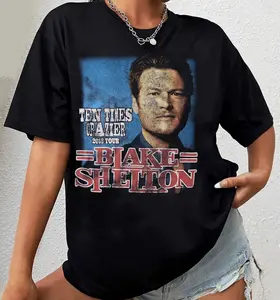 Blake Shelton T Shirt Mens Small Black Ten Times Crazier Tour